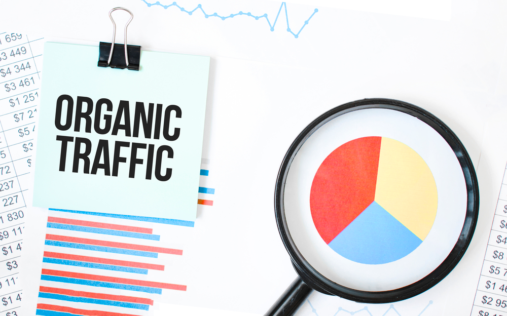 An illustration showing the impact of SEO for e-commerce on organic traffic growth